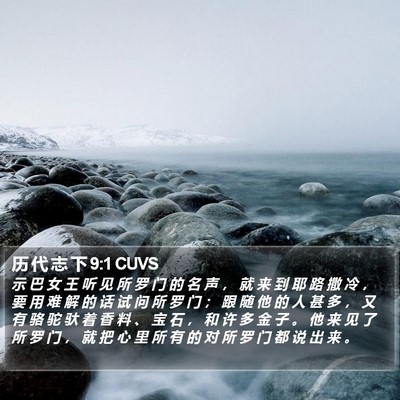 历 代 志 下 9:1 CUVS Bible Verse Image