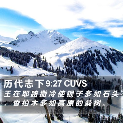 历 代 志 下 9:27 CUVS Bible Verse Image