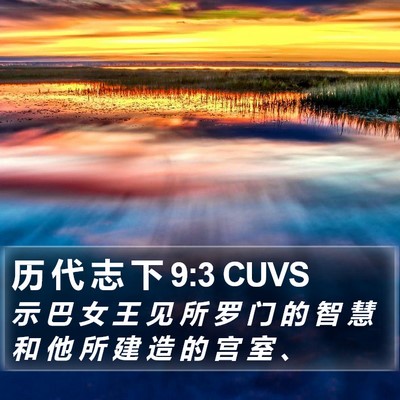 历 代 志 下 9:3 CUVS Bible Verse Image