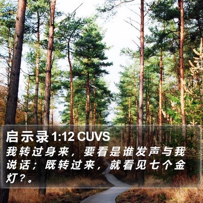 启 示 录 1:12 CUVS Bible Verse Image