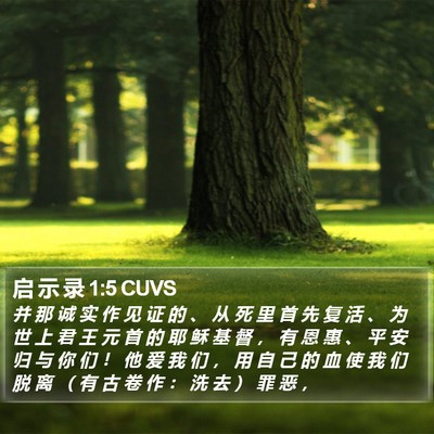 启 示 录 1:5 CUVS Bible Verse Image