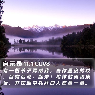 启 示 录 11:1 CUVS Bible Verse Image