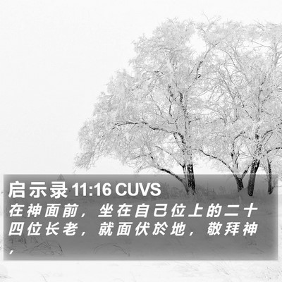 启 示 录 11:16 CUVS Bible Verse Image