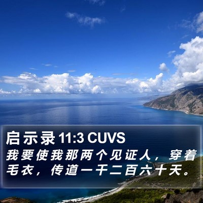 启 示 录 11:3 CUVS Bible Verse Image
