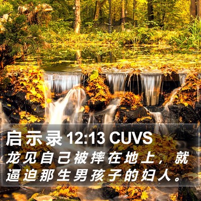 启 示 录 12:13 CUVS Bible Verse Image