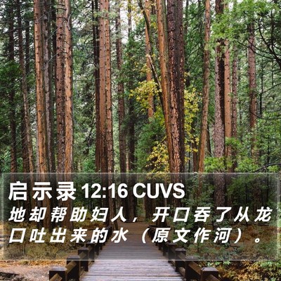 启 示 录 12:16 CUVS Bible Verse Image