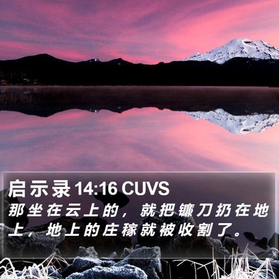 启 示 录 14:16 CUVS Bible Verse Image