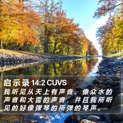 启 示 录 14:2 CUVS Bible Verse Image