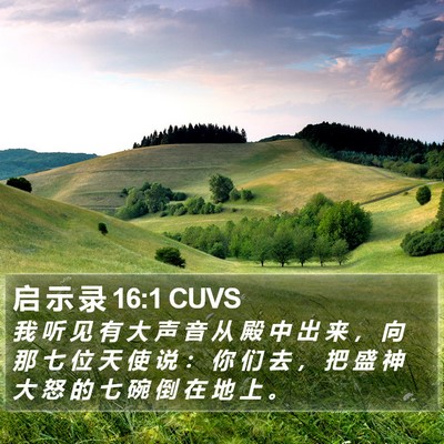 启 示 录 16:1 CUVS Bible Verse Image