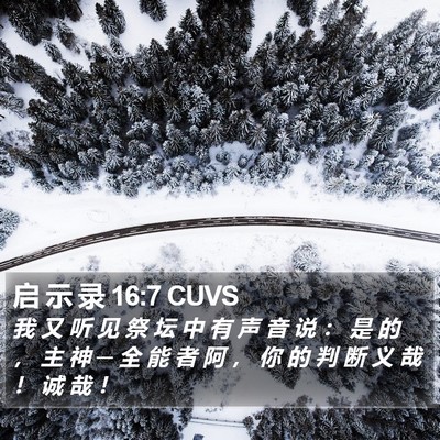 启 示 录 16:7 CUVS Bible Verse Image
