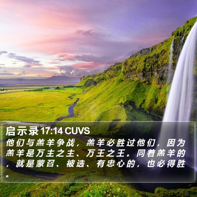 启 示 录 17:14 CUVS Bible Verse Image