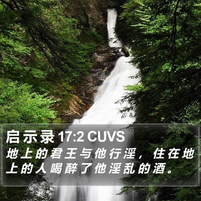 启 示 录 17:2 CUVS Bible Verse Image