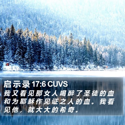 启 示 录 17:6 CUVS Bible Verse Image