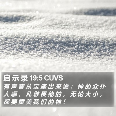 启 示 录 19:5 CUVS Bible Verse Image