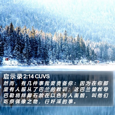 启 示 录 2:14 CUVS Bible Verse Image