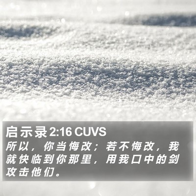 启 示 录 2:16 CUVS Bible Verse Image
