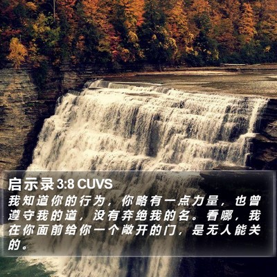 启 示 录 3:8 CUVS Bible Verse Image