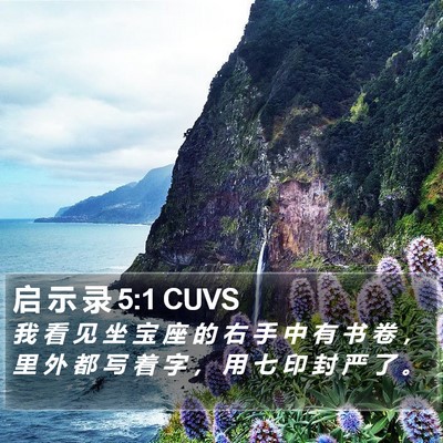 启 示 录 5:1 CUVS Bible Verse Image