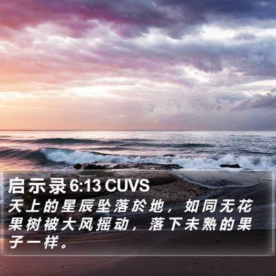 启 示 录 6:13 CUVS Bible Verse Image