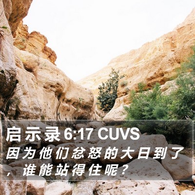 启 示 录 6:17 CUVS Bible Verse Image