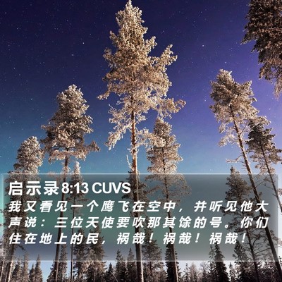 启 示 录 8:13 CUVS Bible Verse Image