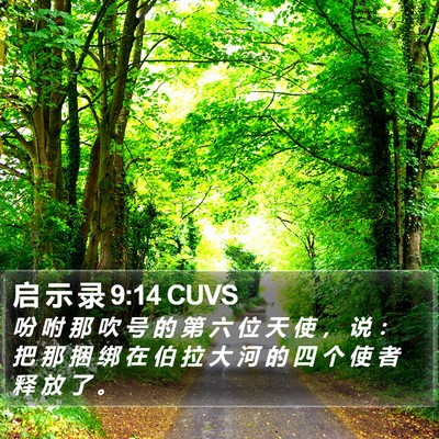 启 示 录 9:14 CUVS Bible Verse Image