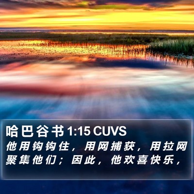 哈 巴 谷 书 1:15 CUVS Bible Verse Image