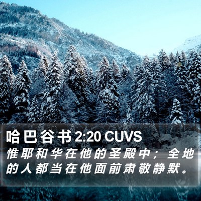 哈 巴 谷 书 2:20 CUVS Bible Verse Image