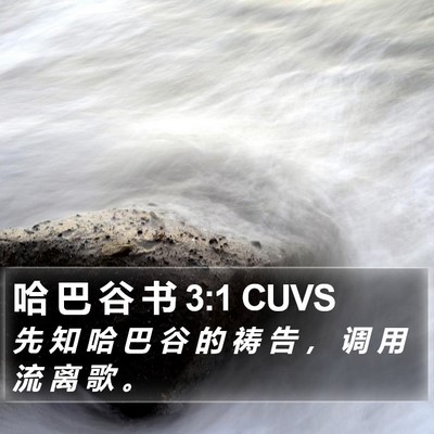 哈 巴 谷 书 3:1 CUVS Bible Verse Image