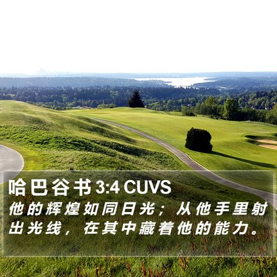 哈 巴 谷 书 3:4 CUVS Bible Verse Image