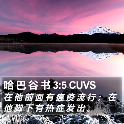 哈 巴 谷 书 3:5 CUVS Bible Verse Image
