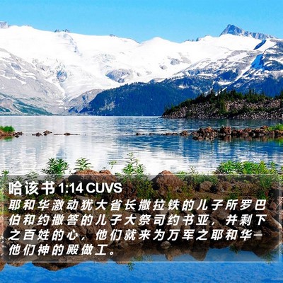 哈 该 书 1:14 CUVS Bible Verse Image