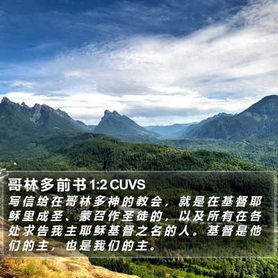 哥 林 多 前 书 1:2 CUVS Bible Verse Image