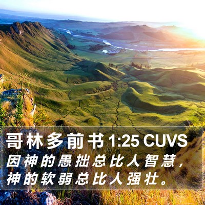 哥 林 多 前 书 1:25 CUVS Bible Verse Image
