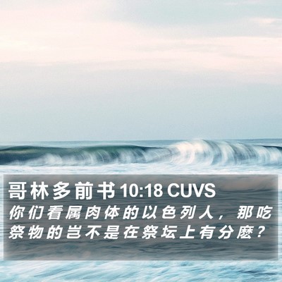 哥 林 多 前 书 10:18 CUVS Bible Verse Image