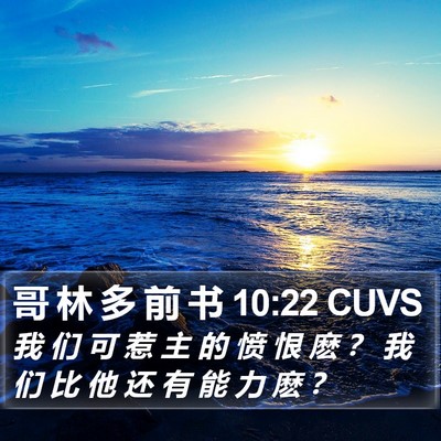 哥 林 多 前 书 10:22 CUVS Bible Verse Image
