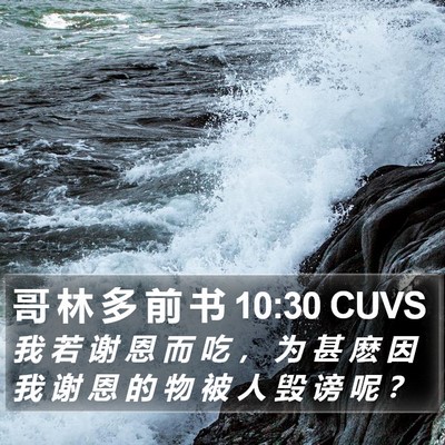 哥 林 多 前 书 10:30 CUVS Bible Verse Image