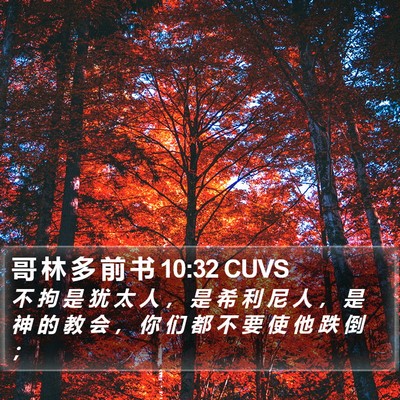 哥 林 多 前 书 10:32 CUVS Bible Verse Image