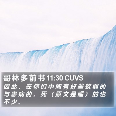 哥 林 多 前 书 11:30 CUVS Bible Verse Image