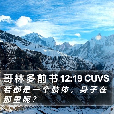 哥 林 多 前 书 12:19 CUVS Bible Verse Image