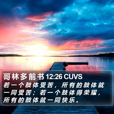 哥 林 多 前 书 12:26 CUVS Bible Verse Image