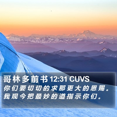 哥 林 多 前 书 12:31 CUVS Bible Verse Image