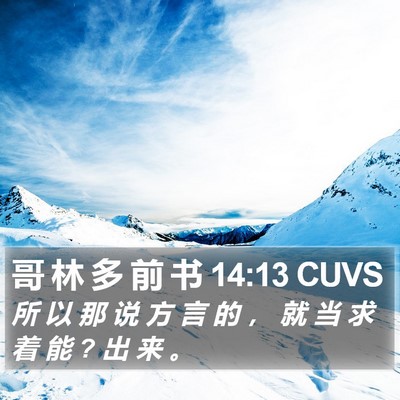 哥 林 多 前 书 14:13 CUVS Bible Verse Image