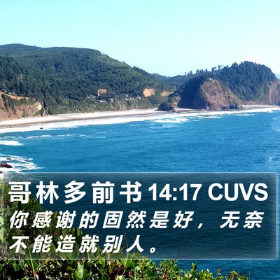哥 林 多 前 书 14:17 CUVS Bible Verse Image