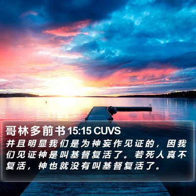 哥 林 多 前 书 15:15 CUVS Bible Verse Image