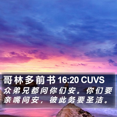 哥 林 多 前 书 16:20 CUVS Bible Verse Image