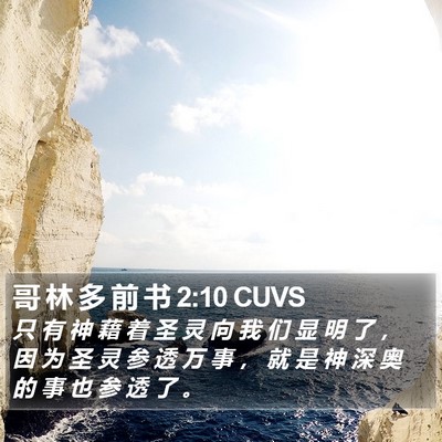 哥 林 多 前 书 2:10 CUVS Bible Verse Image