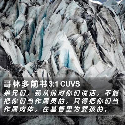 哥 林 多 前 书 3:1 CUVS Bible Verse Image