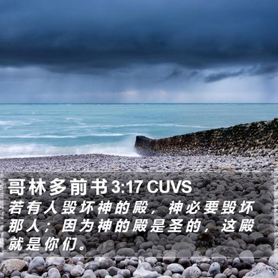 哥 林 多 前 书 3:17 CUVS Bible Verse Image
