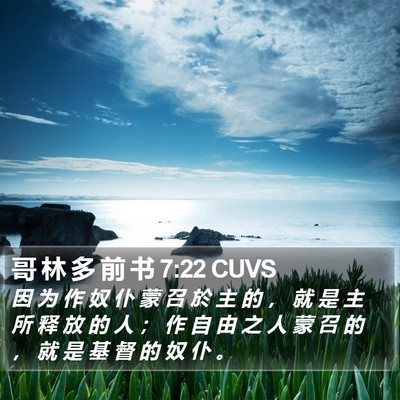 哥 林 多 前 书 7:22 CUVS Bible Verse Image